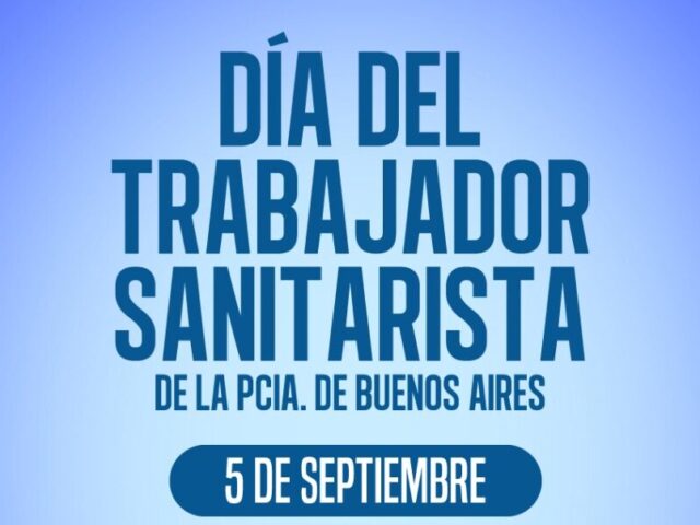 Feliz Día del Trabajador Sanitarista